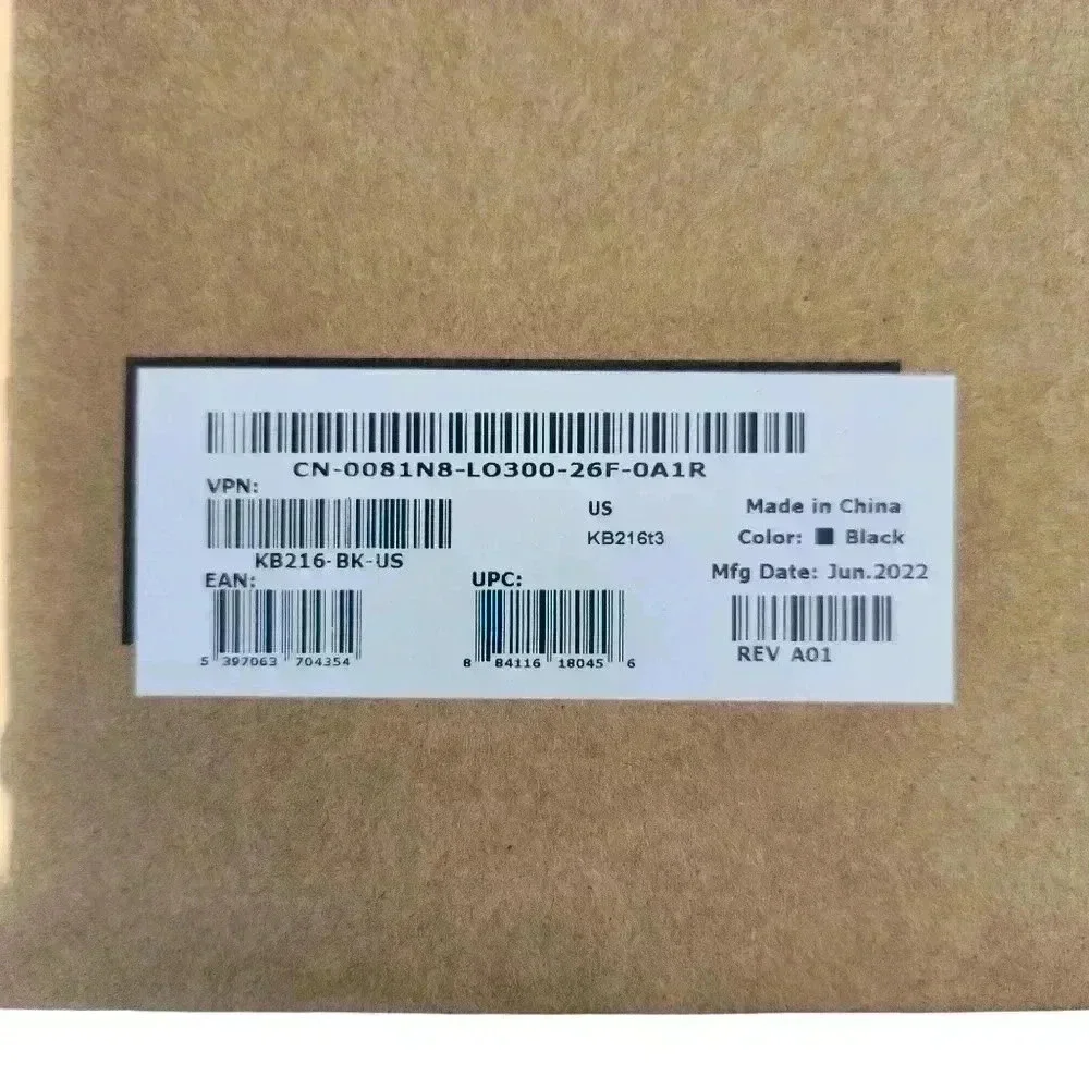 Dell Multimedia Keyboard Model KB216t3 Black